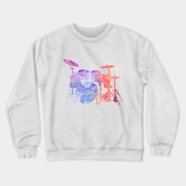 Drums Crewneck Sweatshirt by erzebeth